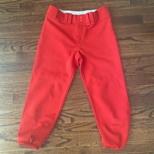 Red Women Mizuno Softball Pants Size S